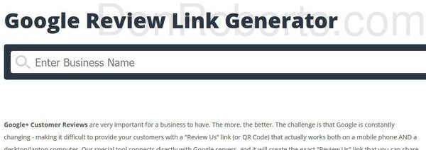 image of Google Review Link Generator
