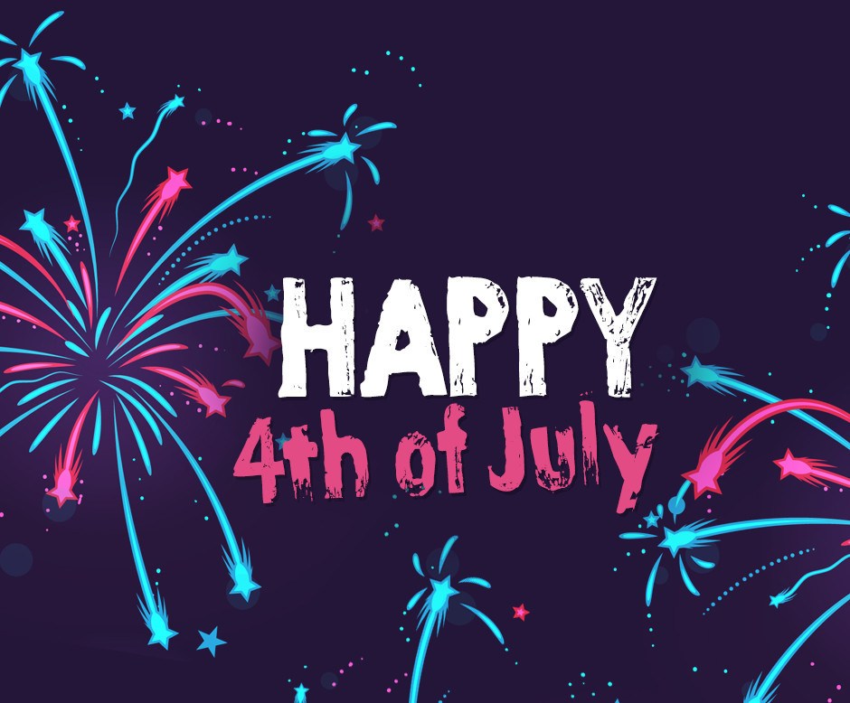 image of graphic saying happy 4th of july